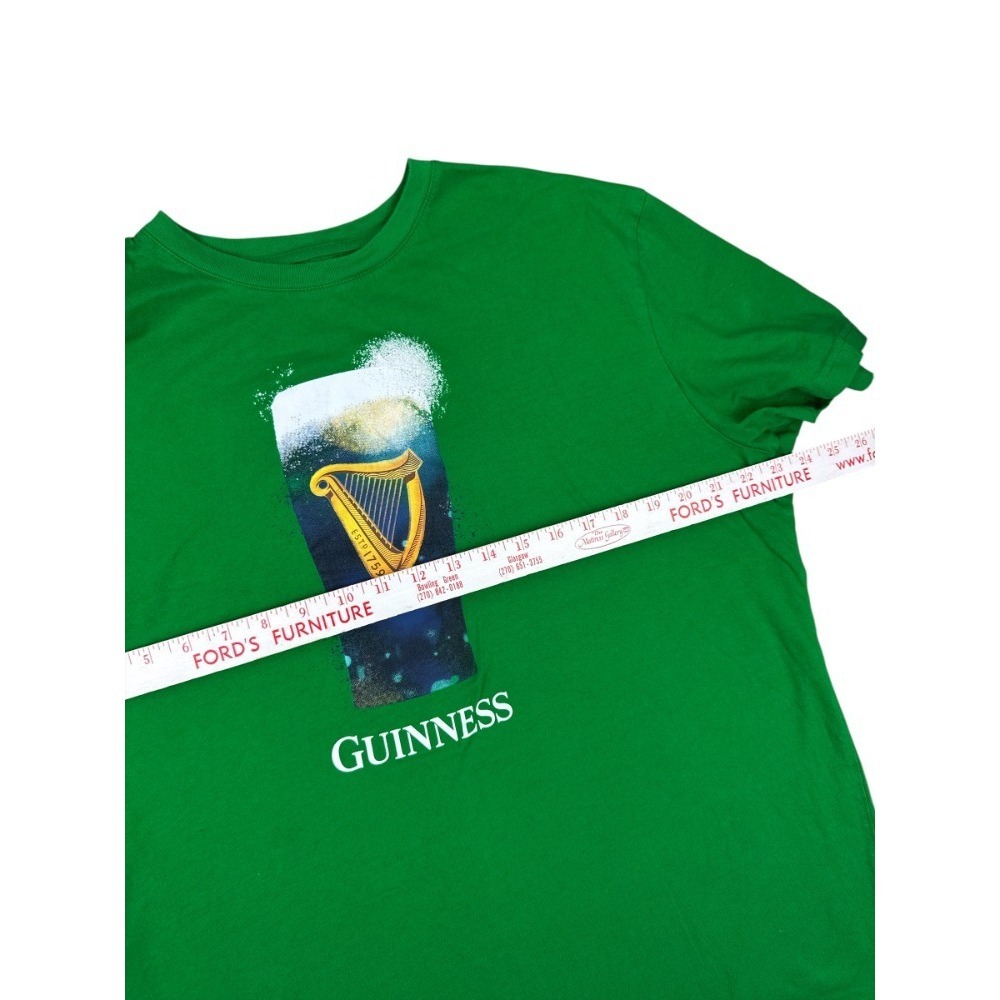 Guinness Men's XXL Green Graphic T-Shirt Short Sleeve Crewneck 100% Cotton - Picture 5 of 7